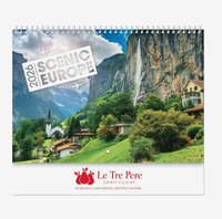 Calendriers muraux personnalisés Europe 2027 imprimés sur mesure, logo personnalisé, cadeau promotionnel, vente en gros, qualité supérieure