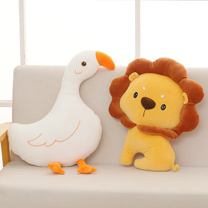 Almohada de Peluche de León de Anime, Adorable Almohada de Peluche de Cangrejo y <span class=keywords><strong>Ballena</strong></span>, Almohada de Peluche <span class=keywords><strong>Kawaii</strong></span> para Decoración de Habitaciones, Regalos - Product Image 5