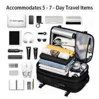 Sac à dos durable en Oxford avec serrure TSA, chargement USB, compression sous vide extensible, grande capacité, pour trajets quotidiens, affaires et voyages en avion