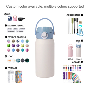Botellas Infantiles Personalizadas con Impresión, de Acero Inoxidable de Doble Pared, Aisladas al Vacío, de Grado Alimenticio, 450ml 550ml, con Tapa Libre de BPA - Product Image 6