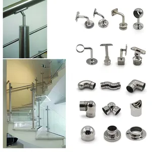 Glazen Leuning Fittingen Buis Connector Glas Standoff Leuning Metalen Beugel Balustrade Leuning Leuning Accessoires