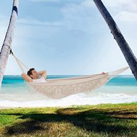 Hamac double suspendu pliable, durable et traditionnel, avec accessoires, pour l'ameublement extérieur