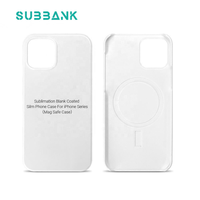 Casing HP Subbank Factory Magnet 3D Sublimation Coated PC  Blank untuk iPhone 14/15/16 Pro Max Plus, Cover HP Tipis