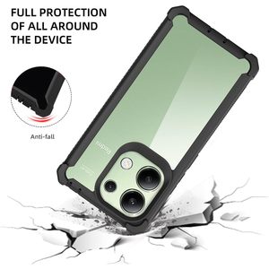 Coque de téléphone pour Redmi Note 13 4G, robuste, antichoc, protection intégrale, armure hybride, noire - Product Image 4