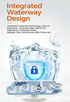Système de filtration d'eau sans réservoir intelligent 1200 GPD sous évier avec rappel de durée de vie du filtre, pour usage domestique et hôtelier