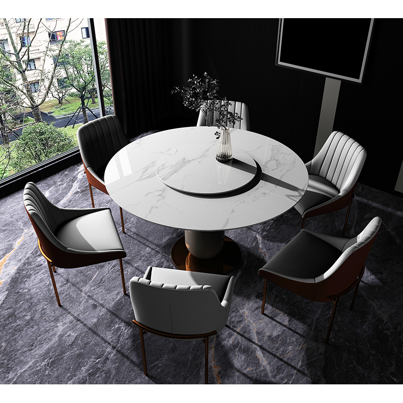 stone and wood dining table