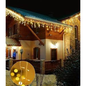 Luci a Cascata a LED 200 LED IP44 Impermeabili 5m X 0,64m per Decorazioni Interne/Esterne per Natale e Festività 220v - Product Image 4