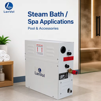 Générateur de vapeur pour spa à domicile 12KW pour salle de bain à vapeur avec panneau de commande numérique et tête de vapeur