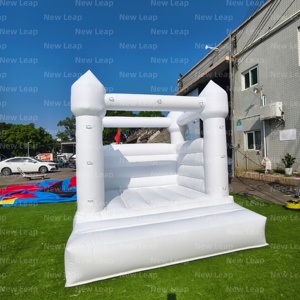 Nouveau château gonflable <span class=keywords><strong>blanc</strong></span> Leap avec couronne, aire de jeux pour enfants, maison de rebond, parc de jeux - Product Image 4