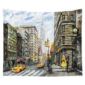 Impression Numérique <span class=keywords><strong>Ville</strong></span> Nordique Paysage de Construction Populaire Décor À La Maison Tenture Murale <span class=keywords><strong>Tapisserie</strong></span> - Product Image 4