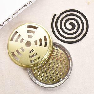 Bandeja para Espirales Antimosquitos con Tapa, de Acero Inoxidable, Redonda, Quemador de Incienso, Diseño Minimalista - Product Image 3