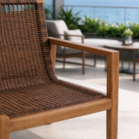 Ensemble de canapés de jardin en rotin résistant aux intempéries, design traditionnel, durable, avec table basse en aluminium, directement de l'usine