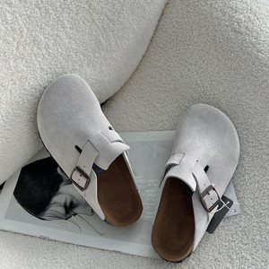 Pantoufles Tikoi de luxe certifiées UE Sandales doublées en cuir de vachette Sangle arrière réglable Birkenstocks <span class=keywords><strong>Sabots</strong></span> alternatifs pour hommes Vente en gros - Product Image 6