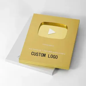 Youtube אוהדים רב מתכת פלאק גבוהה-סוף custom מדלית הפצה זכיין מותג אישור מכתב פרס כבוד צלחת