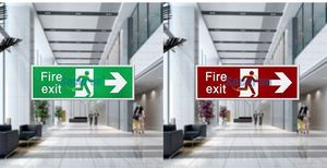 Securun Giá Rẻ Chữa Cháy Khẩn Cấp Nhựa Chạy Người Đàn Ông Dấu Hiệu An Toàn <span class=keywords><strong>Glow</strong></span> In The Dark PVC Cảnh Báo Thoát Dấu Hiệu - Product Image 6