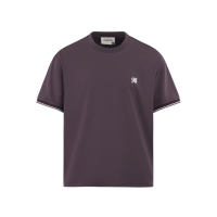 T-shirt décontracté pour homme en coton mercerisé 210g, sensation fraîche, coupe décontractée de luxe, broderie 3D brosse à dents, col rond, manches courtes