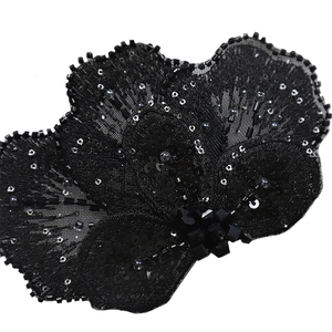 Vendite di fabbrica tessuto Tulle fiore per la decorazione del vestito fiori di nozze Appliques per la <span class=keywords><strong>sposa</strong></span> perline fiore Patch personalizzato - Product Image 1