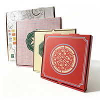 Boîte à pizza en carton kraft personnalisée avec logo, qualité alimentaire, impression offset, anti-écrasement, pour café, échantillon gratuit
