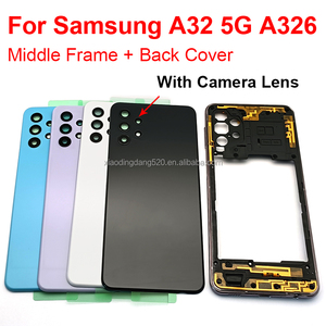 Per <span class=keywords><strong>Samsung</strong></span> <span class=keywords><strong>Galaxy</strong></span> <span class=keywords><strong>A32</strong></span> 5G 4G A326: Scocca Completa con Telaio Centrale in Metallo, Coperchio Posteriore in Vetro e Sportello Batteria per Riparazione - Product Image 2