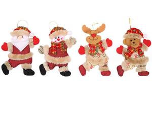 Décorations de <span class=keywords><strong>Noël</strong></span> accessoires d'arbre de <span class=keywords><strong>Noël</strong></span> petite figurine dansant vieil homme bonhomme de neige cerf ours tissu marionnette pendentif cadeau - Product Image 3