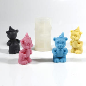 Molde <span class=keywords><strong>de</strong></span> <span class=keywords><strong>Silicona</strong></span> 3D para Oso Adorable en Posición Elevada - Fondant, Decoración <span class=keywords><strong>de</strong></span> Pasteles, Fabricación <span class=keywords><strong>de</strong></span> Velas - Product Image 3