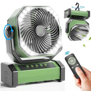 Ventilador de Escritorio Plegable con Ganchos, Recargable de 20000 mAh, Modo de Emergencia por Corte de Energía, Oscilación Automática, Ventilador para Tienda de Campaña, Coche y Hogar - Product Image 4