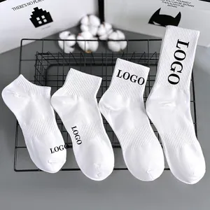 HEHE Quality Compression Ankle Grip Designer Mens Crew Unisex Sport Cotton Custom Logo Socks Men With LOGO