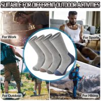 Chaussettes chaudes thermiques en laine mérinos pour la randonnée Ski Sports de plein air Logo personnalisé Casual High-Crew Anti-Bacterial Winter Thick