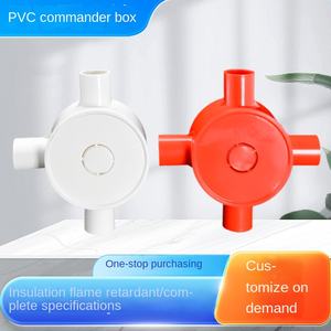Boîte de jonction de conduit électrique à quatre voies à haute pression en PVC Boutique Commander Box Boîte de jonction de coulée rouge lisse à 3/4 fourches - Product Image 2