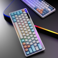 Clavier de jeu à affichage spécial 64 touches Clavier mécanique sans fil filaire avec rétro-éclairage RVB