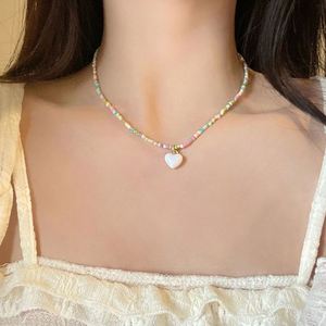 Women Y2K Colorful Seed Beaded Choker <b>Necklace</b> Multicolor Handmade Small Rice <b>Bead</b> <b>Necklace</b> Rice Seed <b>Beads</b> Choker <b>Necklace</b> - Product Image 3