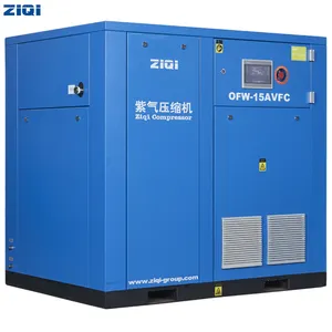 Los mejores precios para la venta caliente compresor de aire de tornillo de una etapa 8bar 15kw 20hp fabricación de máquina sin aceite en China