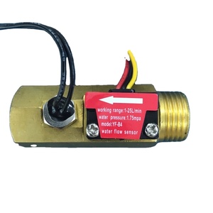 Sunwoald G1/2 "<span class=keywords><strong>1</strong></span> ~ 20L/min hội trường đồng thau Cảm biến lưu lượng nước đo lưu lượng nước cho bể nước với Temp. Cảm biến - Product Image 1