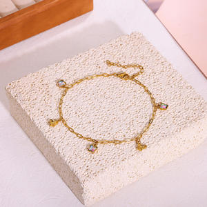 यूरोपीय अमेरिकी नई शैली सरल एले महिलाओं के लिए स्टेनलेस स्टील हृदय तितली पेंडेंट डिजाइन फैशन टखने - Product Image 2