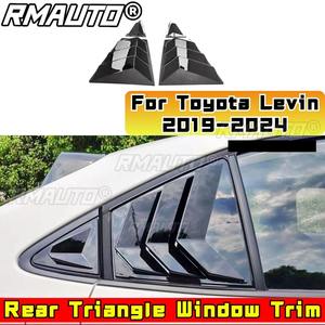Para Toyota Levin 2019-2024: Kit de embellecedores de ventana trasera triangular tipo aleta de tiburón, cubierta de embellecedor de ventana de ventilación lateral trasera, pieza de modificación. - Product Image 2