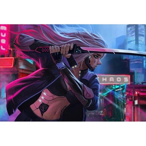 บาร์/KTV อินเทอร์เน็ตคาเฟ่เกมสไตล์ทันสมัยวอลล์เปเปอร์ภาพจิตรกรรมฝาผนังนิยายวิทยาศาสตร์พื้นหลังแสงพราวกันน้ำ - Product Image 5