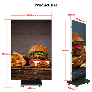 Hot Selling P1.53 GOB Tri-Fold LED Totem Movable Foldable Poster Screen Seamless Splicing Mall Commercial Advertising Display - Product Image 1