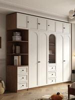Armoire de chambre à coucher moderne de style français, écologique, nouveau modèle 2024, avec coiffeuse intégrée multifonctionnelle et gain de place
