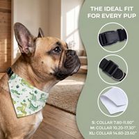 Bandana triangulaire personnalisée pour chien, absorbante et ajustable, avec logo OEM/ODM, en polyester, motif floral, petite quantité minimale de commande (MOQ)