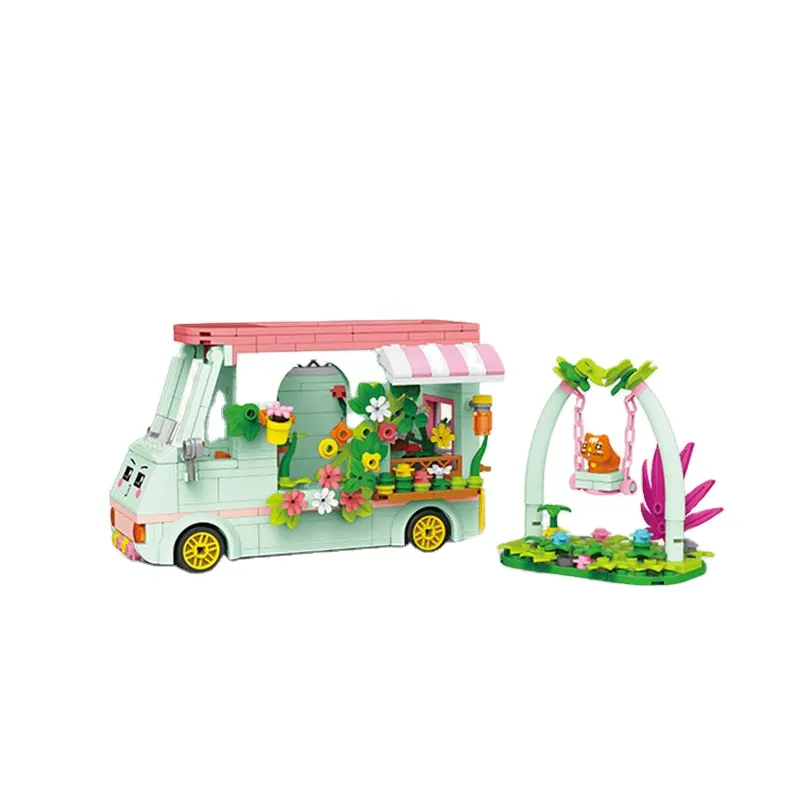 Preço de atacado DIY Mini Blocos de Construção Carros Rua Cena Quebra-cabeça Exibição de Brinquedos Infantis Fabricante