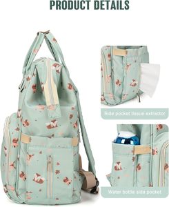 Muestra Gratuita, Bolsa de Pañales de Lona y Cuero con Logotipo Personalizado del Fabricante, Bolsa de Pañales para Bebé Duradera y Elegante - Product Image 6