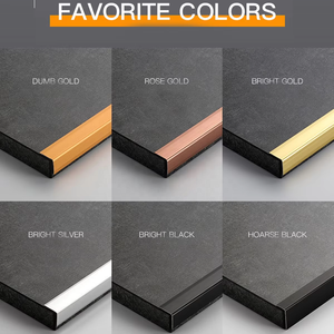 Hot bán L hình dạng nhôm hồ sơ gốm TRIM góc cạnh góc bảo vệ quá trình chuyển đổi kim loại trang trí - Product Image 6