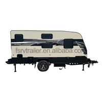 Caravane de voyage tout-terrain motorisée en aluminium de luxe au design moderne, capacité de couchage pour 3 personnes, pour le camping en plein air