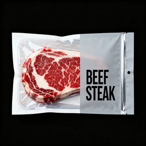 ถุงซีลสูญญากาศด้านล่างพิมพ์ลายนูนมีฝาปิดแบบปิดผนึกด้วยความร้อนโลโก้ที่กำหนดเองกันความชื้นกลิ่นบรรจุภัณฑ์ที่ทนทานสำหรับเนื้อสัตว์ - Product Image 3