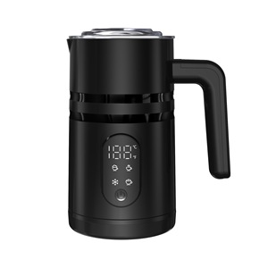 Mousseur à lait électrique 5-en-1, mousseur à lait vapeur détachable en acier inoxydable, machine à chocolat chaud automatique - Product Image 1