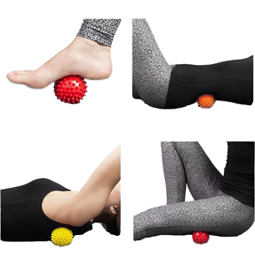Venta al por mayor Durable PVC Yoga liberación pie espalda hombro pierna erizo bolas rodillo masajeador 7,5 cm Spiky masaje bola para todo - Product Image 3