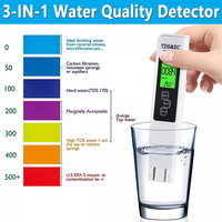 Testeur d'eau numérique 4-en-1 TDS/EC/Température, kit de test de la qualité de l'eau pour l'eau potable, la piscine, l'hydroponie et l'aquarium