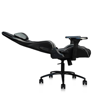 Chaise de jeu ergonomique en cuir vegan de qualité supérieure avec fonction bascule, pivotement 4D, rembourrage professionnel et base métallique - Product Image 6