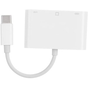Usb Type C To <b>Ethernet</b> <b>Adapter</b> With Usb Port For Laptop Computer Networking - Product Image 4