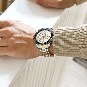 Montre sport multifonctionnelle pour homme Reward RD81134M, chronométrage, étanche, lumière nocturne, bracelet en acier, montre avec calendrier - Product Image 4